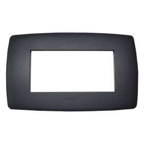 Placca Legrand Vela tonda antracite 4 moduli...