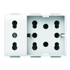 Presa elettrica universale 10/16A 3 moduli Side...