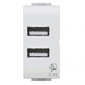 4Box Doppel USB-Steckdose 2.4A für Bticino...