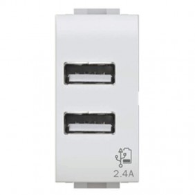 Presa doppia USB 4Box 2.4A per Vimar Plana...