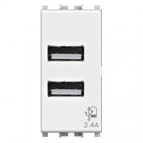 Presa doppia USB 4Box 2.4A per Vimar Arke...