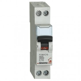 Bticino magnetotermico 10A 1+N 4,5KA FC881C10