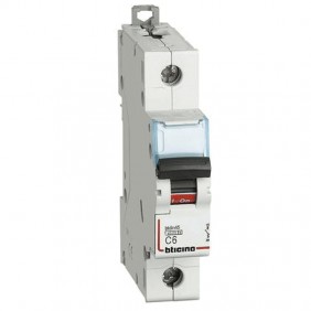Bticino magnetotérmico 1 polo 4.5 KA 6A FA81C6