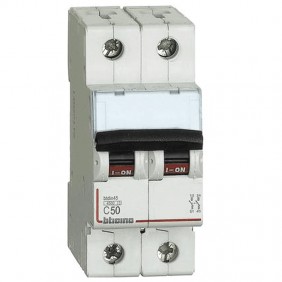 Circuit breaker, Bticino 2P 50A 4.5 kA Type C-2...