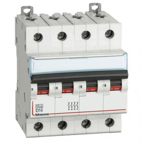 Bticino interruptor de circuito-4P D 16A 10kA 4...