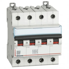 Bticino interruptor de circuito-4P D 50A 10kA 4...