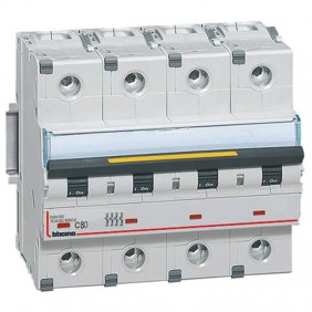Bticino interruptor de circuito-4P C 80A 16kA 6...