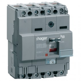 Hager 4P 160A 25KA X160 boîtier disjoncteur...