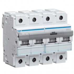 Circuit breaker Hager 4P 125A 10KA C 6 modules...