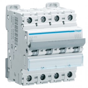 Interruttore magnetotermico Hager 4P 10A 6KA C...