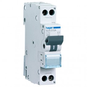 Interruttore magnetotermico Hager 1P+N 10A...