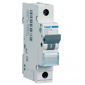 Interrupteur magnétothermique Hager 1P 10A 4.5...