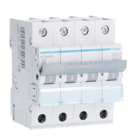Interrupteur magnétothermique Hager 4P 50A...