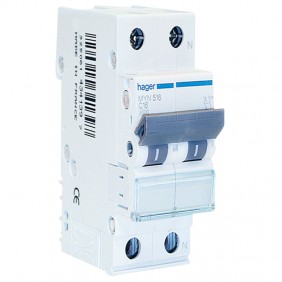 Circuit breaker Hager 1P+N 16A 4.5 KA C 2...