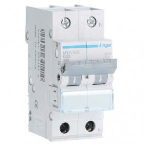 Interruttore magnetotermico Hager 1P+N 25A...