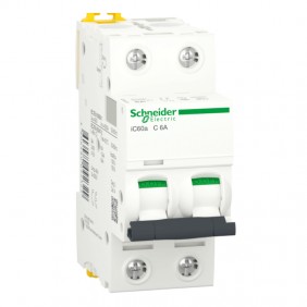 Interruptor de circuito-Schneider 2P 6A 4,5 KAC...
