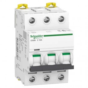 Magnetotérmico 3P 16A 6 KA C 3 módulos A9F79316