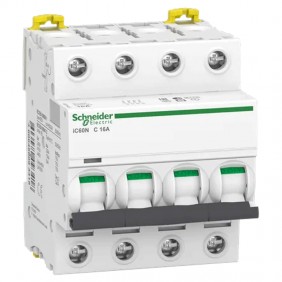 Circuit breaker-Schneider 4P 16A 6 KA C 4...