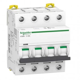 Circuit breaker-Schneider 4P 20A 6 KA C 4...