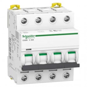 Interrupteur magnétothermique Schneider 4P 25A...