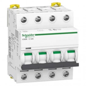 Interrupteur magnétothermique Schneider 4P 32A...