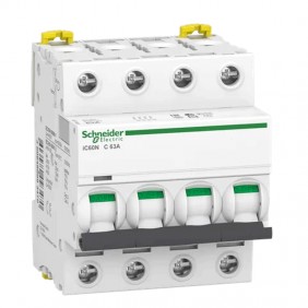 Interruptor de circuito-Schneider 4P 63A 6 KA C...