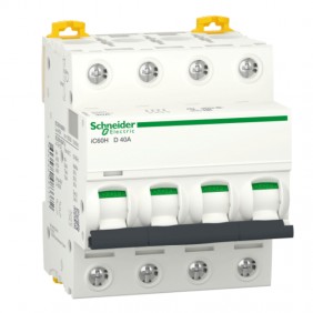 Interruptor de circuito-Schneider 4P 40A 10KA D...