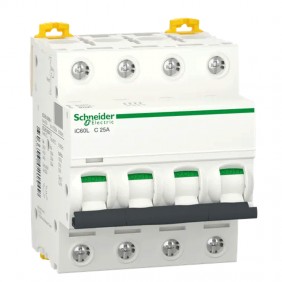 Circuit breaker-Schneider 4P 25A 15KA C 4...