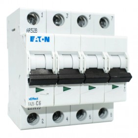 Motorschutzschalter Eaton FAZ6-6A 4-Polig 6KA C...
