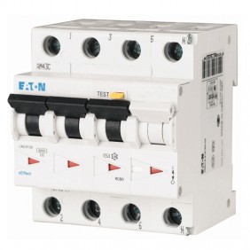 Disjoncteur différentiel Eaton 25A 3P+E courbe...