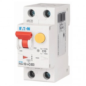 Disjoncteur Eaton 10A 1P+N 30MA type AC 4.5K...