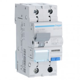 Disjoncteur différentiel Hager 1P+N 10MA 16A...