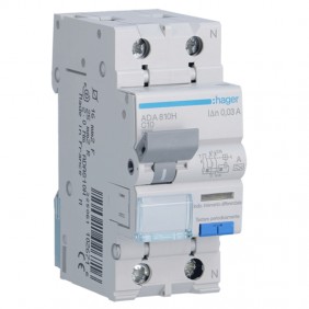 Fehlerstrom-Schutzschalter Hager 1P+N 30MA 10A...