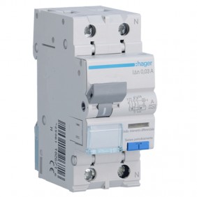 Interruptor diferencial Hager 1P+N 30MA 16A...