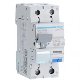 Disjoncteur différentiel Hager 1P+N 30MA 25A...