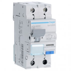 Fehlerstrom-Schutzschalter Hager 1P+N 30MA 20A...