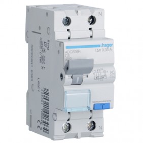 Earth leakage circuit breaker Hager 1P+N 30MA...