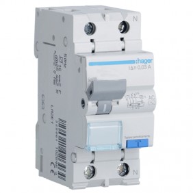 Disjoncteur différentiel Hager 1P+N 30MA 25A...