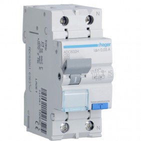 Hager 1P+N 30MA 32A magnetotérmico interruptor...