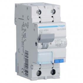 Earth leakage circuit breaker Hager 1P+N 30MA...