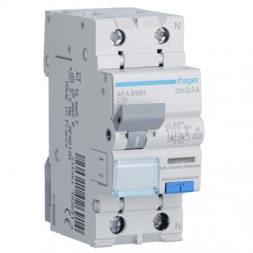 Disjoncteur différentiel Hager 1P+N 300MA 10A...