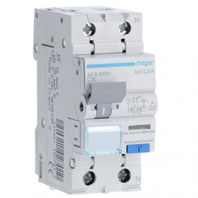 Disjoncteur différentiel Hager 1P+N 300MA 10A...