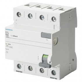 Siemens Fehlerstrom-Schutzschalter 4-polig 63A...