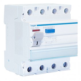 Interruptor diferencial Hager 4P 25A 30MA AC 4...
