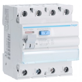 Interruttore differenziale Hager 4P 40A 30MA AC...