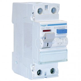 Interruptor diferencial Hager 2P 25A 30MA AC 2...