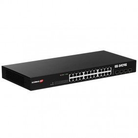 Switch Edimax Web Smart 24-Port Gigabit PoE+...