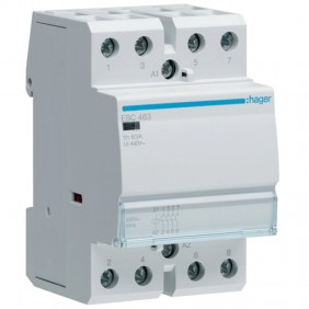 Contactor Hager 63A 4NA 230VAC STD 3 modules...