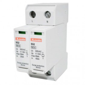 Para-tonnere Lovato type 2 20kA 1P+N cartouche...