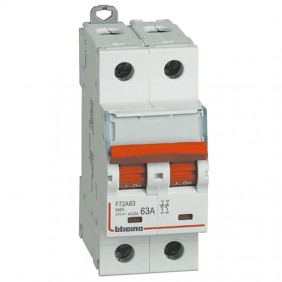 Bticino 2P 63A Seccionador de 2 módulos F72A63